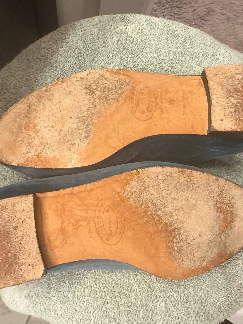 Stubbs & Wootton Blue Velvet Embroidered Smoking Loafers Men’s 9.5 Made Spain